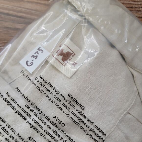 Dandy Del Mar Brisa Shirt Men's Sz XL Beige Casual Button Down Linen Blend EUC! - Picture 9 of 9